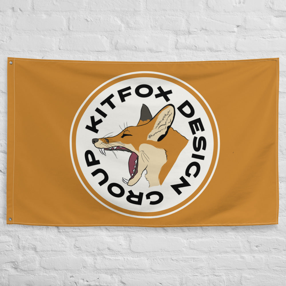 Screaming Fox Flag (orange)